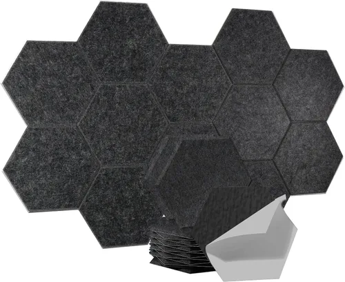 Vista 18 de Paneles acústicos, Magrowill, paquete de 12 paneles de pared insonorizados, paneles acústicos de alta densidad absorbentes de sonido