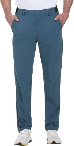 Vista 2 de Rdruko Pantalones de golf elásticos para hombre, de secado rápido, ligeros, casuales, con bolsillos