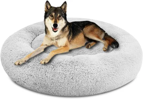 Vista 33 de SAVFOX Camas de felpa calmantes para perros, cama de perro dona para perros pequeños, medianos, grandes y extragrandes, cama cómoda para perros