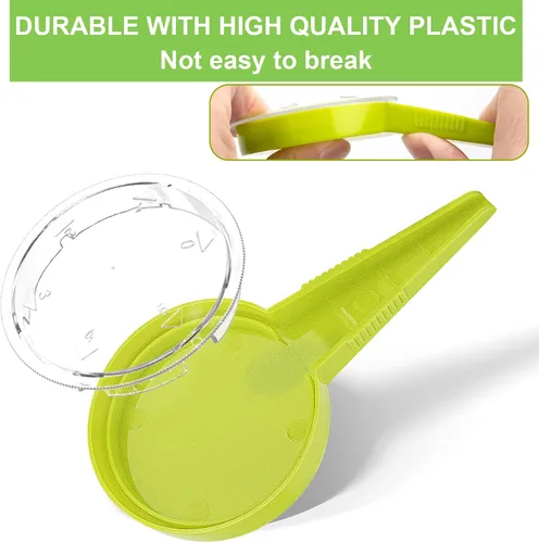 Vista 8 de Herramienta de mano dispensadora de semillas de siembra, paquete de 6 sembradoras de jardín de mano con 5 ajustes de dial, ideal para semillas
