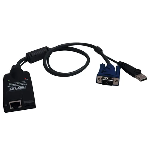 Vista 7 de TRIPP LITE Unidad de interfaz de servidor USB de conmutador KVM HD15 USB RJ45, paquete de 8 (B078-101-USB-8)