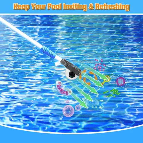 Vista 5 de Lounsweer 1 soporte para tableta de piscina para poste de piscina, flotador de tabletas de aleación de aluminio de acero inoxidable, herramienta