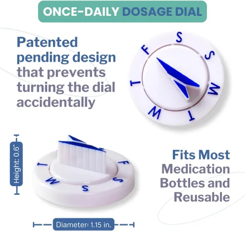 Vista 2 de Twistwise™ Dial de dosificación una vez al día, paquete de 4