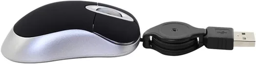 Vista 4 de elec Space Paquete de 2 mini ratones ópticos de viaje - Ratón de bolsillo pequeño para computadora portátil y computadora (negro+rojo)