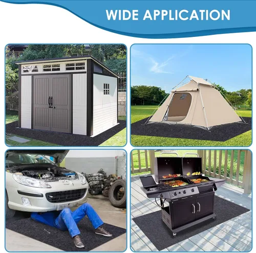 Vista 6 de Tapete para cobertizo para almacenamiento al aire libre, de material suave, impermeable, a prueba de polvo y lavable, para cochera al aire libre
