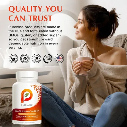 Vista 7 de KSM-66 Ashwagandha 600mg Fórmula extra fuerte – Suplemento de alivio del estrés para apoyo del sueño y apoyo del estado de ánimo – Withanolides