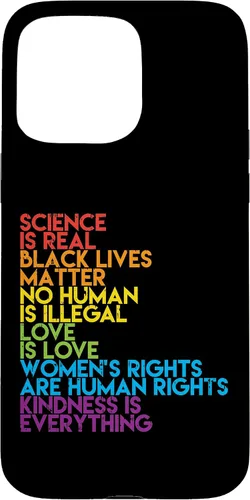 Vista 31 de Science is Real Black Lives Matter Rainbow LGBT Pride Gift Case for iPhone 17