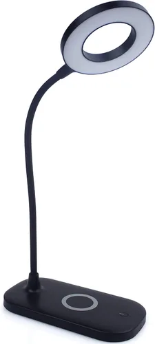Vista 6 de Newhouse Lighting Zlata - Lámpara de escritorio de oficina con 21 LED y puerto USB, con 21 luces LED y puerto USB, carga inalámbrica