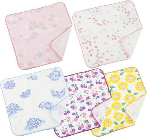 Vista 9 de NOREN Toalla de mano japonesa (Senshu Osaka Towel - Apple) Toalla de algodón, fabricada en Japón, 100% algodón, de secado rápido, absorbente, ultra