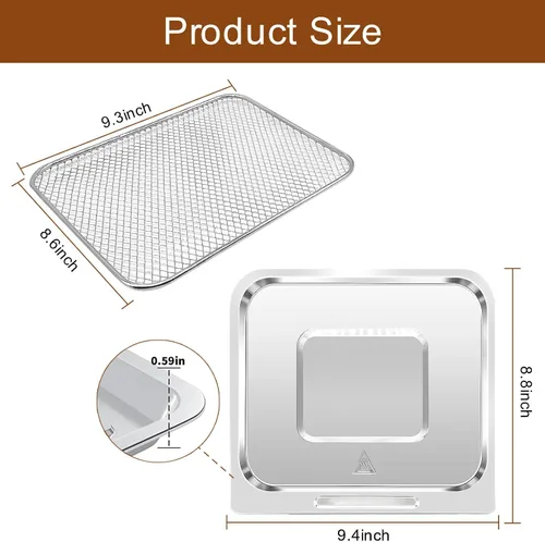 Vista 2 de Accesorios para freidora de aire Chefman Multifuncional Digital Air Freidora, 17 ajustes preestablecidos de pantalla táctil Fry XL 10L 10 cuartos