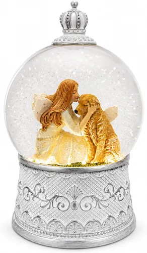 Vista 19 de Regalos conmemorativos para gatos por pérdida de condolencias, globo de nieve con purpurina giratoria automática y temporizador de 6 horas