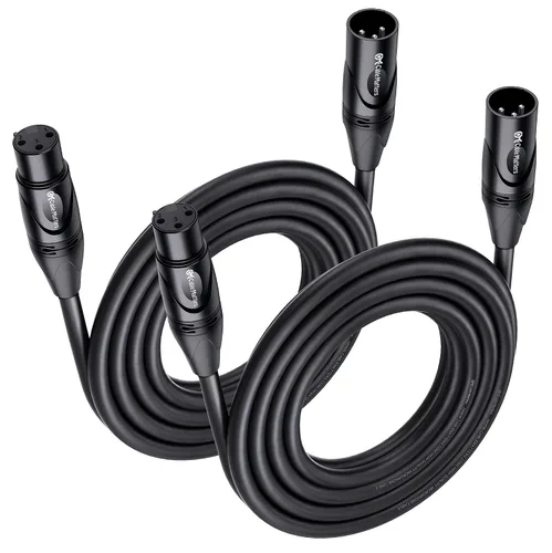 Vista 10 de Cable Matters Paquete de 2 Cables XLR a XLR Premium Cortos - 1 pie, Cable de Micrófono Macho a Hembra, Cordón de Micrófono de Cobre Libre de Oxígeno