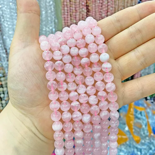 Vista 67 de 4MM 86 piezas Cuentas sueltas de piedra natural de amazonita calcedonia para hacer joyería DIY Pulsera Collar 1 hebra