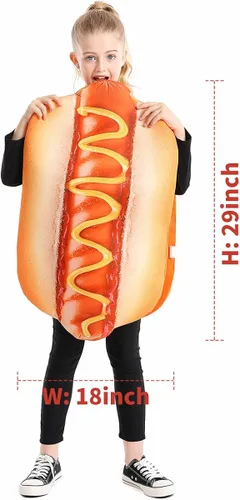 Vista 3 de Seasons Disfraz de perro caliente de Halloween para niños, talla única
