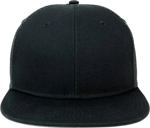 Vista 2 de Armycrew Gorra de Snapback de malla de pico plano en blanco XXL de gran tamaño Negro