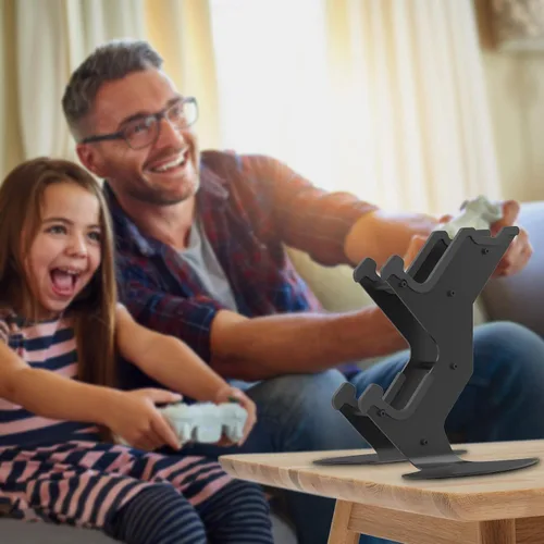 Vista 8 de NBCP Controller Holder, Gaming Headset Stand Mount for PS5 PS4 Xbox Series X SXbox OneNintendo SwitchHeadset Aluminum Metal Holder Universal
