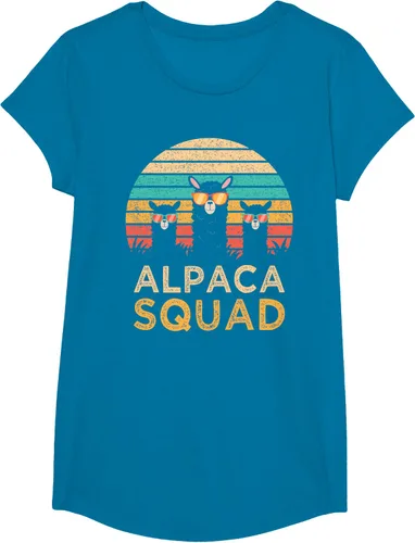 Vista 47 de Divertidas gafas de sol de escuadrón de alpaca Cool Alpacas Vintage Gift T-Shirt, Negro, S