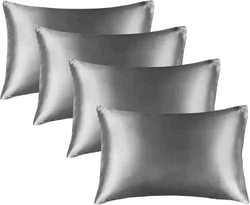 Vista 82 de BEDELITE Funda de almohada de satén para cabello y piel, súper suave y refrescante similar a las fundas de almohada de seda, paquete de 2 con cierre