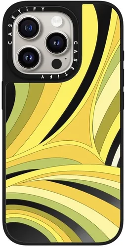Vista 21 de CASETiFY Mirror - Funda para iPhone 15 Pro Max [reflectante, protección contra caídas de 4.9 pies/compatible con Magsafe] - Lindas impresiones