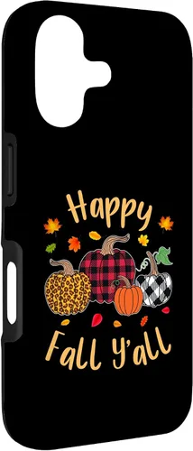 Vista 3 de Happy Fall Y'all Leopard Pumpkin Autumn Season Women Girls Case for iPhone 17