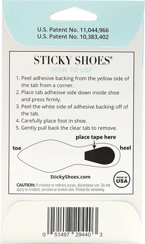 Vista 2 de Sticky Shoes Cinta adhesiva de doble cara para zapatos, bodas, eventos especiales, uso diario, cinta antideslizante para tacones y zapatos planos