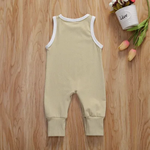 Vista 16 de Mameluco básico de una pieza de color sólido para bebés y niñas