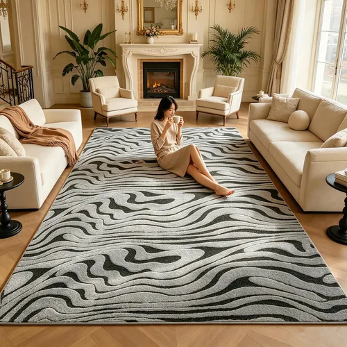 Vista 69 de UKELER Tapete antideslizante para puerta, alfombras de acento modernas para entrada, estilo romántico campestre americano, alfombras de algodón