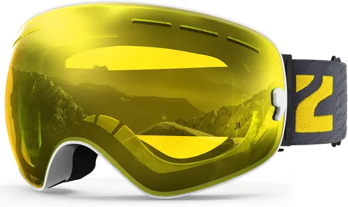 Vista 14 de ZIONOR X - Gafas de esquí - Gafas de snowboard con lente desmontable OTG para hombres, mujeres y adultos