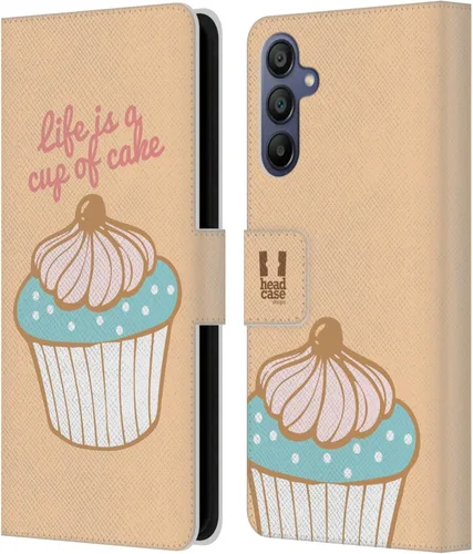 Vista 374 de Head Case Designs Assortment Cupcakes Happiness Leather Wallet Case Compatible with Samsung Galaxy A07 4G Surtido
