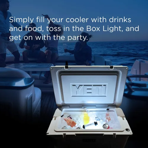 Vista 7 de HEXNUB Caja de Conservadora con Luz, Impermeable, Luz LED Recargable Compatible con YETI, RTIC, ORCA, Ninja, Igloo, Coleman, Base Magnética, Ideal