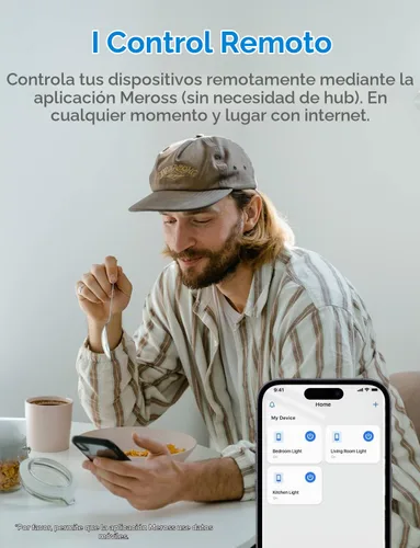 Vista 5 de meross Interruptor de atenuación inteligente de un solo polo compatible con Apple HomeKit, Alexa Google Assistant y SmartThings, interruptor de luz