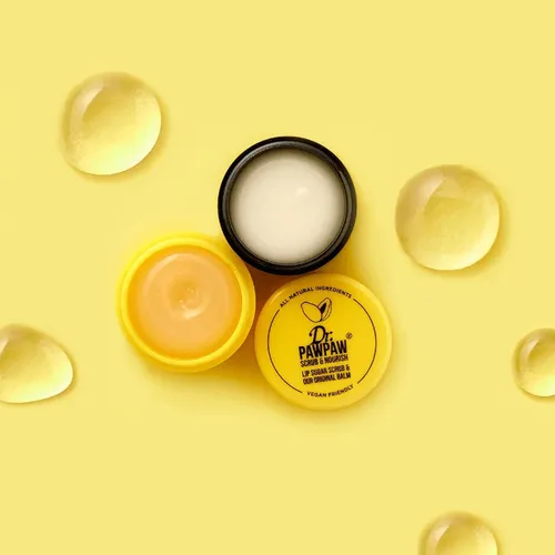 Vista 6 de Dr. PawPaw - Exfoliante Labial y Bálsamo Labial Dúo - Bálsamo Labial Hidratante con Pawpaw, Aloe, Aceites de Oliva y Ricino - Exfoliante Labial