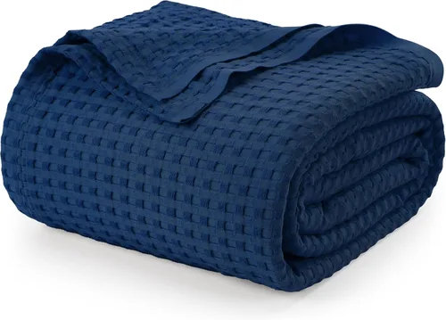Vista 72 de Utopia Bedding Manta de gofre 100% algodón, tamaño individual, color negro, 90 x 72 pulgadas