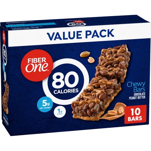 Vista 13 de Barras de snack masticables Fiber One de 70 calorías, chocolate, 5 unidades (Paquete de 2)