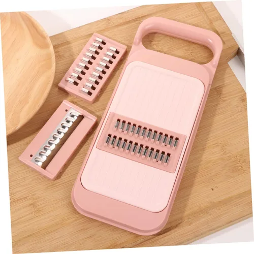 Vista 2 de SHOWERORO Rallador grueso multifunción con caja, rallador de zanahoria de mano y triturador de verduras para cocina para cepillado de frutas
