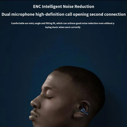 Vista 5 de Auriculares inalámbricos de oreja abierta Bluetooth con clip en mini auriculares estuche de carga para auriculares deportivos de conducción ósea