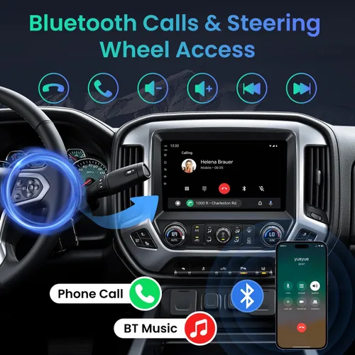 Vista 7 de 8Core Android 15 Radio estéreo para coche para Chevy Silverado GMC Sierra