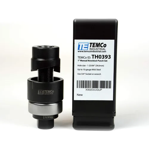 Vista 3 de TEMCo TH0393-1 - Unidad perforadora con perno de extracción manual (1.36 pulgadas, tamaño real del agujero)