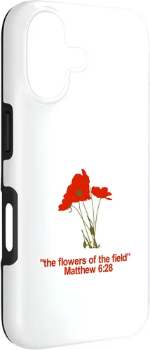 Vista 3 de Look at All The Beautiful Flowers of The Field Matthew 6:28 Case for iPhone 17