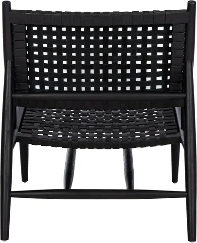 Vista 5 de Safavieh Home Soleil Silla decorativa tejida de cuero natural y blanco