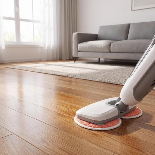 Vista 7 de Paquete de 8 almohadillas de repuesto para mopa de vapor, almohadillas de microfibra lavables (naranja)