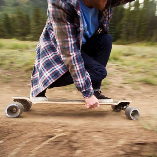 Vista 6 de Atom Longboards, patineta de tabla larga de 39 pulgadas, todo termo, modelo Woody