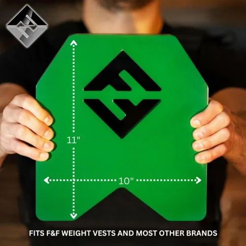 Vista 2 de F&F Fitness - Juego de placas de chaleco de peso de 10 libras a 50 libras, compatible con la mayoría de chalecos y portadores