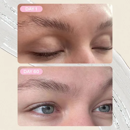 Vista 3 de The Skinny Confidential Suero para cejas y pestañas con péptido para cejas y pestañas – Refina tus cejas con sujeción durante todo el día – Suero