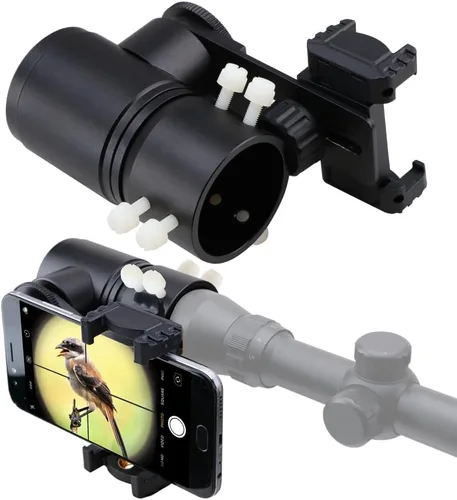 Vista 11 de Adaptador de cámara para mira de rifle Starboosa - Adaptador de cámara para smartphone para caza y observación de aves - Ángulos duales