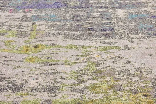 Vista 17 de Tapete abstracto Unique Loom, colección Estrella, moderno, multiárea, Polipropileno, Gris