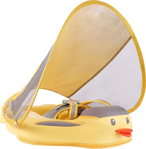 Vista 16 de Mambobaby Float Add Tail Flotador de natación para bebé/bebé con toldo, no inflable, sólido, mejorado, suave, impermeable, material de cuero