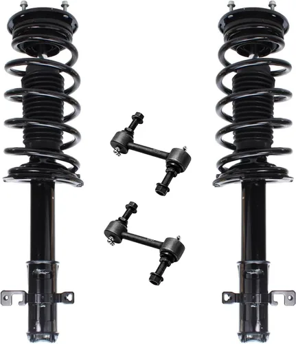 Vista 30 de Detroit Axle - Kit de 4 piezas RWD Puntales Delanteros Barras Estabilizadoras para Ford F-150 2021 2022 2023 2024, 2 Puntales con Resorte Helicoidal