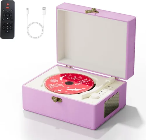 Vista 10 de Reproductor de CD rosa mullido con Bluetooth, control remoto