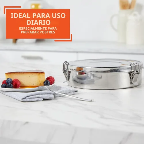 Vista 9 de [Usado] IMUSA USA PHI-T9220 molde para flan de acero inoxidable, 1,5 cuarto de galón, plateado